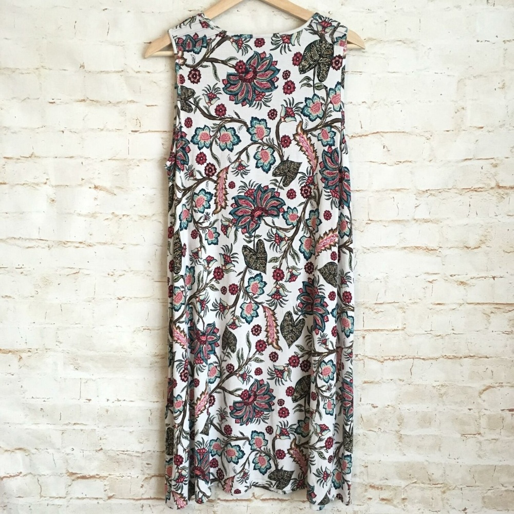 J. Jill Floral Knit Sleeveless Dress - Picture 3 of 6